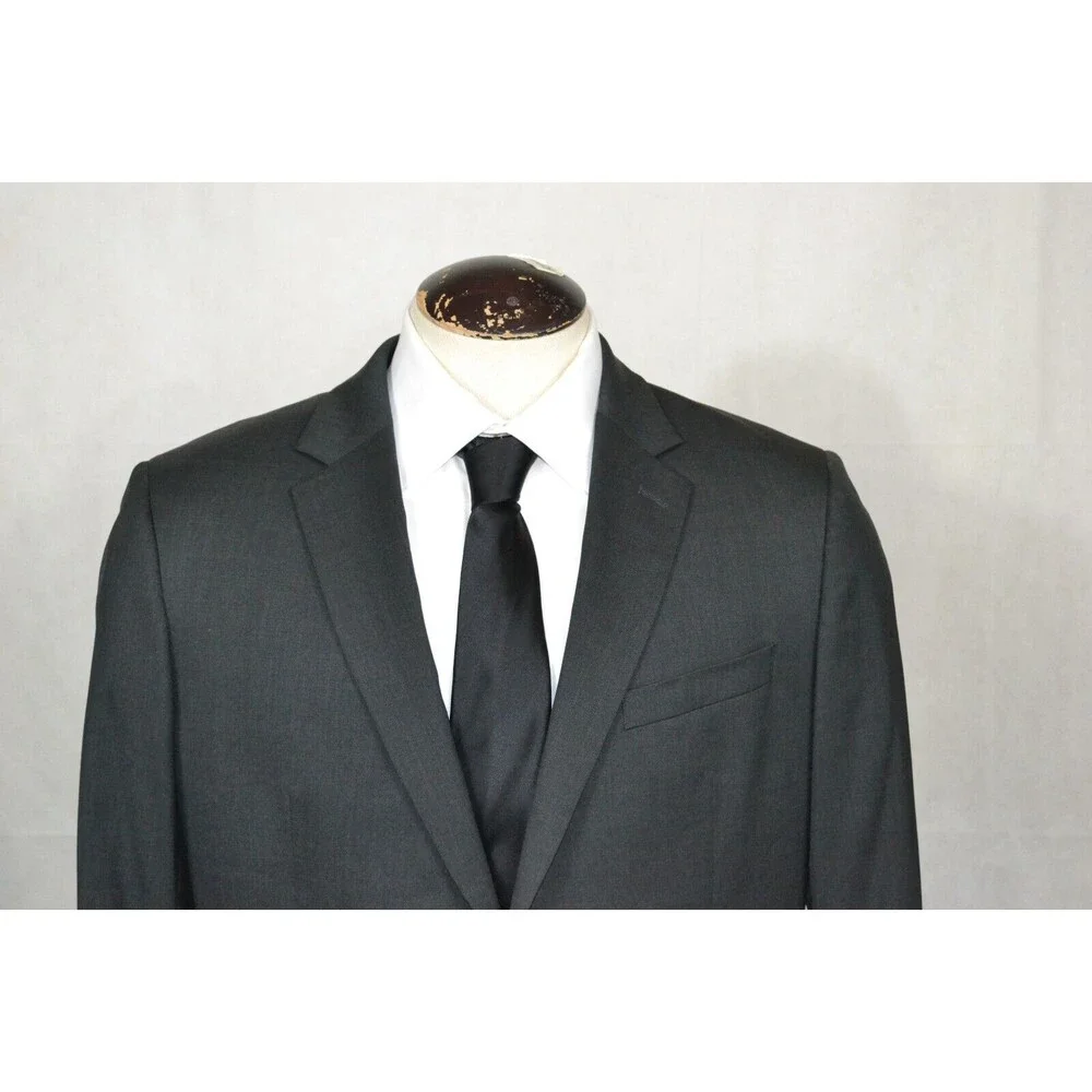Banana Republic Blazer Mens 42R Gray Marzotto Wool Sport Coat 2 Button Jacket‎